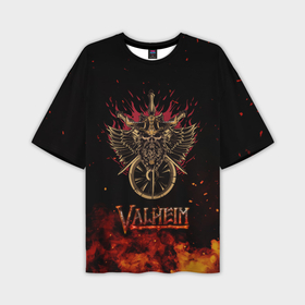 Мужская футболка oversize 3D с принтом Valheim символ черепа ,  |  | fantasy | mmo | valheim | valve | валхейм | вальхейм | викинги | выживалка | игра | королевская битва | ммо | ролевая игра | фэнтази