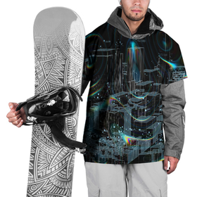 Накидка на куртку 3D с принтом Симуляция в Курске, 100% полиэстер |  | 3d | абстракция | геометрия | город | мираж | план | симуляция | схема