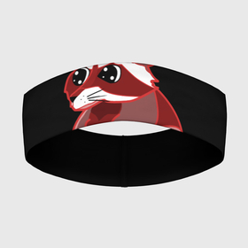 Повязка на голову 3D с принтом Сердитый енотик в Кировске,  |  | Тематика изображения на принте: еда | енот | животное | звери | печенька