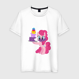 Мужская футболка хлопок с принтом My Little Pony Pinkie Pie в Тюмени, 100% хлопок | прямой крой, круглый вырез горловины, длина до линии бедер, слегка спущенное плечо. | applejack | friendship | mylittlepony | rainbow dash | twilight sparkle | waifu | вайфу | дружба это магия | друзья | кони | моя маленькая пони | мультфильм | пони | радуга | ренбоу деш | эплджек