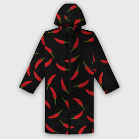 Дождевик унисекс 3D с принтом Chili peppers в городе Новоалтайск,  |  | chili peppers | горячий | еда | овощ | острый | перец чили | узор