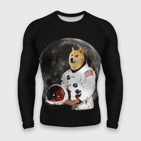 Мужской рашгард 3D с принтом Доги Космонавт ,  |  | doge | earth | mars | meme | moon | nasa | space | star | usa | америка | гагарин | доги | животные | звезда | земля | корги | космонавт | космос | луна | марс | мем | наса | планета | прикол | собака | сша | флаг