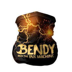 Бандана-труба 3D с принтом BENDY LOGO  в Тюмени, 100% полиэстер, ткань с особыми свойствами — Activecool | плотность 150‒180 г/м2; хорошо тянется, но сохраняет форму | bendy | bendy and the ink machine | tegunvteg | бенди | бени | бенни | бэнди | детская | детям | игра | компьютерная игра | машина | молния | ужастик | чернила | чернильная
