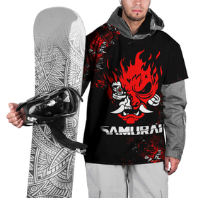 Накидка на куртку 3D с принтом SAMURAI  CYBERPUNK 2077 в Тюмени, 100% полиэстер |  | 2020 | cyberpunk 2077 | future | hack | keanu reeves | night city | samurai | sci fi | trauma team | киану ривз | киберпанк | киберпанк 2077 | логотип | роботы | самураи | фантастика