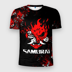 Мужская футболка 3D спортивная с принтом SAMURAI CYBERPUNK 2077 в Курске, 100% полиэстер с улучшенными характеристиками | приталенный силуэт, круглая горловина, широкие плечи, сужается к линии бедра | 2020 | cyberpunk 2077 | future | hack | keanu reeves | night city | samurai | sci fi | trauma team | киану ривз | киберпанк | киберпанк 2077 | логотип | роботы | самураи | фантастика