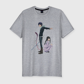 Мужская футболка хлопок Slim с принтом Бездомный Бог в Тюмени, 92% хлопок, 8% лайкра | приталенный силуэт, круглый вырез ворота, длина до линии бедра, короткий рукав | anime | kawaii | manga | noragami | waifuu | аниме | бездомный бог | вайфу | манга