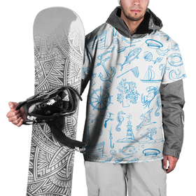 Накидка на куртку 3D с принтом Морская тема в Белгороде, 100% полиэстер |  | Тематика изображения на принте: бескозырка | корабль | кораллы | краб | лодка | маяк | море | морская звезда | морская тема | морской набор | океан | отпуск | пальмы | парусник | приключение | путешествие | рыболовный крючок | рыбы