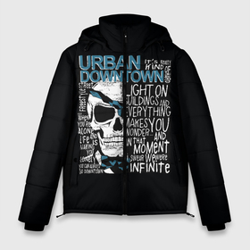 Мужская зимняя куртка 3D с принтом URBAN Downtown в Белгороде, верх — 100% полиэстер; подкладка — 100% полиэстер; утеплитель — 100% полиэстер | длина ниже бедра, свободный силуэт Оверсайз. Есть воротник-стойка, отстегивающийся капюшон и ветрозащитная планка. 

Боковые карманы с листочкой на кнопках и внутренний карман на молнии. | hell | skull | ад | скелет | ужасы | череп | черепушка