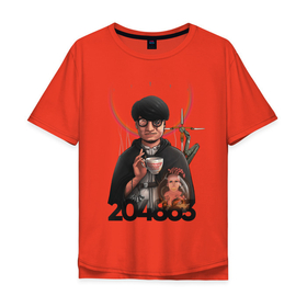 Мужская футболка хлопок Oversize с принтом Hideo Kojima в Новосибирске, 100% хлопок | свободный крой, круглый ворот, “спинка” длиннее передней части | death stranding | hideo kojima | metal gear solid | игры | хидео кодзима