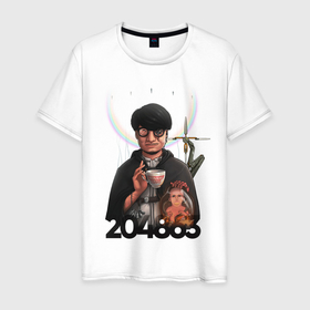 Мужская футболка хлопок с принтом Hideo Kojima в Новосибирске, 100% хлопок | прямой крой, круглый вырез горловины, длина до линии бедер, слегка спущенное плечо. | death stranding | hideo kojima | metal gear solid | игры | хидео кодзима