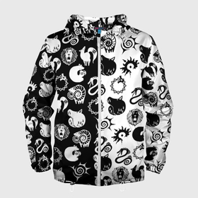 Мужская ветровка 3D с принтом ЭМБЛЕМЫ МАГИЧЕСКАЯ БИТВА JK в Тюмени, 100% полиэстер | подол и капюшон оформлены резинкой с фиксаторами, два кармана без застежек по бокам, один потайной карман на груди | anime | japan | japanese | jujutsu | jujutsu kaisen | kaisen | sukuna | tattoo | аниме | двуликий призрак | иероглифы | инумаки | итадори | итадори юдзи | магическая битва | нобара | панда | рёмен | рёмен сукуна | сатору | сукуна