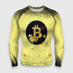 Мужской рашгард 3D с принтом Gold Bitcoin в Тюмени,  |  | Тематика изображения на принте: биткоин | биткоина | биток | валюта | золотая осыпь | золото | крипта | лого | логотип