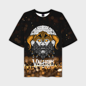 Мужская футболка oversize 3D с принтом Valheim viking gold ,  |  | Тематика изображения на принте: fantasy | mmo | valheim | valve | валхейм | вальхейм | викинги | выживалка | игра | королевская битва | ммо | ролевая игра | фэнтази