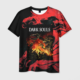 Мужская футболка 3D с принтом DARKSOULS | DRAGON AGE в Санкт-Петербурге, 100% полиэфир | прямой крой, круглый вырез горловины, длина до линии бедер | Тематика изображения на принте: dark souls | darksouls | tegunvte | темные души