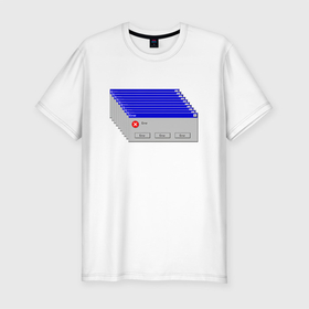 Мужская футболка хлопок Slim с принтом Ошибка Windows 95 в Санкт-Петербурге, 92% хлопок, 8% лайкра | приталенный силуэт, круглый вырез ворота, длина до линии бедра, короткий рукав | 404 | 95 | error | windows | windows 95 | ошибка
