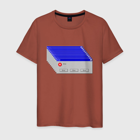 Мужская футболка хлопок с принтом Ошибка Windows 95 в Петрозаводске, 100% хлопок | прямой крой, круглый вырез горловины, длина до линии бедер, слегка спущенное плечо. | Тематика изображения на принте: 404 | 95 | error | windows | windows 95 | ошибка