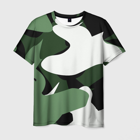 Мужская футболка 3D с принтом Камуфляж в Санкт-Петербурге, 100% полиэфир | прямой крой, круглый вырез горловины, длина до линии бедер | армия | военные. фон | камуфляж | текстура