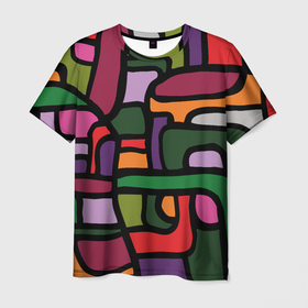 Мужская футболка 3D с принтом Ретро , 100% полиэфир | прямой крой, круглый вырез горловины, длина до линии бедер | графика | ностальгия | рисунок | семидесятые | цвет