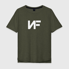 Мужская футболка хлопок Oversize с принтом NF (Nathan Feuerstein) в Екатеринбурге, 100% хлопок | свободный крой, круглый ворот, “спинка” длиннее передней части | 