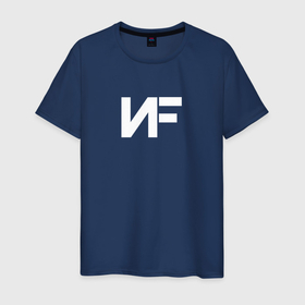 Мужская футболка хлопок с принтом NF (Nathan Feuerstein) в Тюмени, 100% хлопок | прямой крой, круглый вырез горловины, длина до линии бедер, слегка спущенное плечо. | 