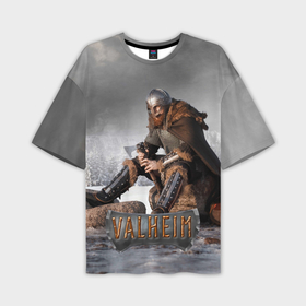 Мужская футболка oversize 3D с принтом Valheim viking ,  |  | Тематика изображения на принте: fantasy | mmo | valheim | valve | валхейм | вальхейм | викинги | выживалка | игра | королевская битва | ммо | ролевая игра | фэнтази