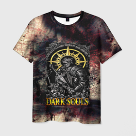 Мужская футболка 3D с принтом DARKSOULS | ТЕМНЫЕ ДУШИ в Кировске, 100% полиэфир | прямой крой, круглый вырез горловины, длина до линии бедер | dark souls | darksouls | tegunvte | темные души