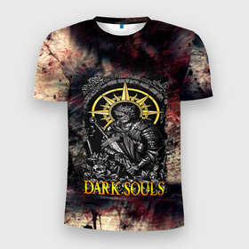 Мужская футболка 3D спортивная с принтом DARKSOULS | ТЕМНЫЕ ДУШИ в Тюмени, 100% полиэстер с улучшенными характеристиками | приталенный силуэт, круглая горловина, широкие плечи, сужается к линии бедра | dark souls | darksouls | tegunvte | темные души