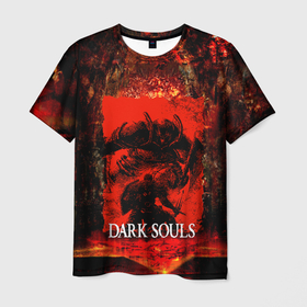 Мужская футболка 3D с принтом DARK SOULS GAME STORY в Санкт-Петербурге, 100% полиэфир | прямой крой, круглый вырез горловины, длина до линии бедер | dark souls | darksouls | tegunvte | темные души