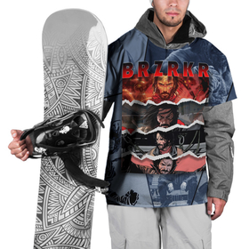 Накидка на куртку 3D с принтом BRZRKR - Бессмертный Воин , 100% полиэстер |  | берсерк | воин | воитель | киану ривз | сын бога