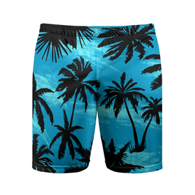 Мужские шорты спортивные с принтом Пальмы в Горизонте ,  |  | palm | summer | summer time | tropics | tropix | горизонт | закат | летняя | море | небо | океан | пальма | пляж | пляжная