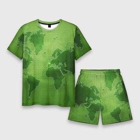 Мужской костюм с шортами 3D с принтом Карта мира в Курске,  |  | глобус | земля | карта | карта мира | континенты | материки | мир | планета | цифры