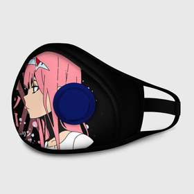 Маска из неопрена с принтом Darling in the Franxx Zero Two в Курске, неопрен 100% | Форма огибающая нос. Резинки для ушей с дополнительной резинкой на затылке. Клапан для выдоха для активного дыхания при занятиях спортом. Эластичный материал маски и окантовки для лучшего растяжения и прилегания маски.  | Тематика изображения на принте: 02 | anime girl | darling in the franxx | zero two | аниме | дарлинг во франксе | девушка с розовыми волосами | манга | милый во франксе | ноль два | розовые волосы | тян
