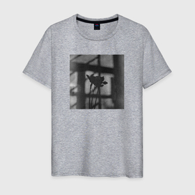 Мужская футболка хлопок с принтом Нарциссы на фоне окна в Тюмени, 100% хлопок | прямой крой, круглый вырез горловины, длина до линии бедер, слегка спущенное плечо. | нарциссы | натюрморт | природа | цветы | чёрное и белое