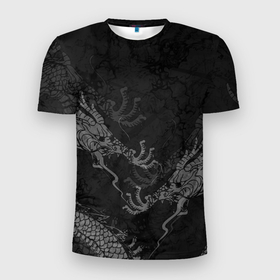 Мужская футболка 3D спортивная с принтом Chinese Dragons , 100% полиэстер с улучшенными характеристиками | приталенный силуэт, круглая горловина, широкие плечи, сужается к линии бедра | chinese dragon | животные | китайский дракон | монстр | ящерица