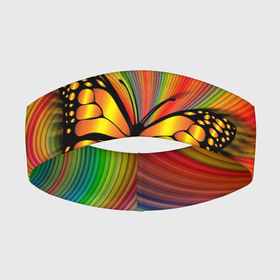 Повязка на голову 3D с принтом Абстракция бабочки в Курске,  |  | butterfly | абстракция | бабочка | насекомое | чешуекрылое