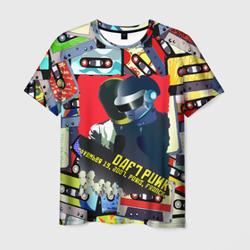 Мужская футболка 3D с принтом Daft Punk Records в Санкт-Петербурге, 100% полиэфир | прямой крой, круглый вырез горловины, длина до линии бедер | by craig drake | daft punk | madeinkipish | thomas bangalter | дафт панк | маски | тома и ги мануэль
