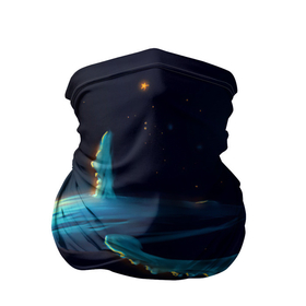 Бандана-труба 3D с принтом СИНИЙ КИТ В НОЧНОМ НЕБЕ в Петрозаводске, 100% полиэстер, ткань с особыми свойствами — Activecool | плотность 150‒180 г/м2; хорошо тянется, но сохраняет форму | blue whale | cloud | galaxy | moon | night | space | star | stars | whale | звёзды | кит | луна | небо | ночь | полосатик | синий кит