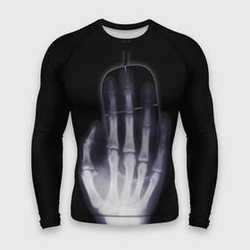 Мужской рашгард 3D с принтом X Ray hand в Новосибирске,  |  | hand | mouse | x ray | мышка | рука
