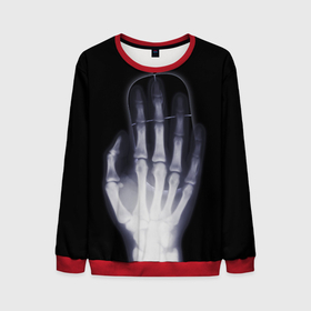 Мужской свитшот 3D с принтом X Ray hand в Екатеринбурге, 100% полиэстер с мягким внутренним слоем | круглый вырез горловины, мягкая резинка на манжетах и поясе, свободная посадка по фигуре | hand | mouse | x ray | мышка | рука