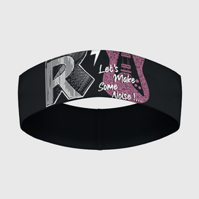 Повязка на голову 3D с принтом Rock star ,  |  | rock | rock star | rockn roll | star | гитара | рок | рокер | рокнролл | шум