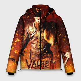 Мужская зимняя куртка 3D с принтом Valheim Викинг в огне в Екатеринбурге, верх — 100% полиэстер; подкладка — 100% полиэстер; утеплитель — 100% полиэстер | длина ниже бедра, свободный силуэт Оверсайз. Есть воротник-стойка, отстегивающийся капюшон и ветрозащитная планка. 

Боковые карманы с листочкой на кнопках и внутренний карман на молнии. | Тематика изображения на принте: fantasy | mmo | valheim | valve | валхейм | вальхейм | викинги | выживалка | игра | королевская битва | ммо | ролевая игра | фэнтази