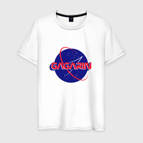 Мужская футболка хлопок с принтом Yury Gagarin NASA в Екатеринбурге, 100% хлопок | прямой крой, круглый вырез горловины, длина до линии бедер, слегка спущенное плечо. | korolev | merch | roscosmos | roskosmos | space | ussr | vostok | байконур | восток | день космонавтики | королёв | космонавт | космос | мерч | миссия мира | наса | первый человек в космосе | поехали | ракета | роскосмос