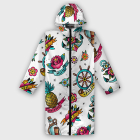 Дождевик унисекс 3D с принтом Old school Sailor в городе Новоалтайск,  |  | mom | old | old school sailor | pineapple | sailor | school | sea | ананас | бутылка | записка | карта | корабль | мама | моряк | моряк старой школы | набор | орнамент | путешествие | роза | розы | сердце | старая школа