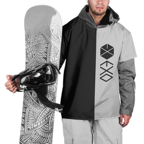 Накидка на куртку 3D с принтом EXO в Новосибирске, 100% полиэстер |  | exo | exo лого | геометрия | логотип | минимализм | надпись
