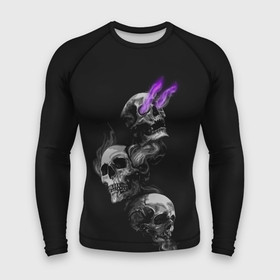 Мужской рашгард 3D с принтом Soul Skull ,  |  | death | skelet | skeleton | skulls | souls | душа | души | скелет | скелетон | черепа | черепушка