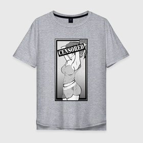 Мужская футболка хлопок Oversize с принтом Аниме Тян в Петрозаводске, 100% хлопок | свободный крой, круглый ворот, “спинка” длиннее передней части | anime | аниме | вайфу | девушка | тян