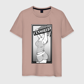 Мужская футболка хлопок с принтом Аниме Тян в Санкт-Петербурге, 100% хлопок | прямой крой, круглый вырез горловины, длина до линии бедер, слегка спущенное плечо. | anime | аниме | вайфу | девушка | тян