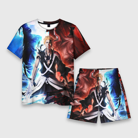 Мужской костюм с шортами 3D с принтом Bleach Ichigo Kurosaki ,  |  | anime | art | bleach | ichigo | kurosaki | lorde | manga | vasto | аниме | арт | блич | ичиго | куросаки | меч