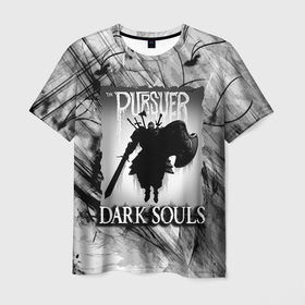 Мужская футболка 3D с принтом DARK SOULS | ТЁМНЫЙ МИР в Екатеринбурге, 100% полиэфир | прямой крой, круглый вырез горловины, длина до линии бедер | dark souls | darksouls | tegunvte | темные души