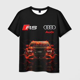 Мужская футболка 3D с принтом AUDI RS 5 FIRE / АУДИ РС 5 в Курске, 100% полиэфир | прямой крой, круглый вырез горловины, длина до линии бедер | audi | car | fire. | q5 | q6 | q7 | rs 5 | sportcar | а3 | а4 | а6 | а8 | авто | автомобиль | ауди | огонь | рс 5 | спорт | спорткар